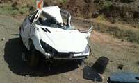 مصدومیت 7نفر در حادثه واژگونی پژو در محور میناب-بندرعباس
