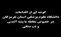 گوشه‌ای از اقدامات دانشگاه علوم پزشکی هرمزگان درخصوص مقابله با پشه آئدس و تب دنگی